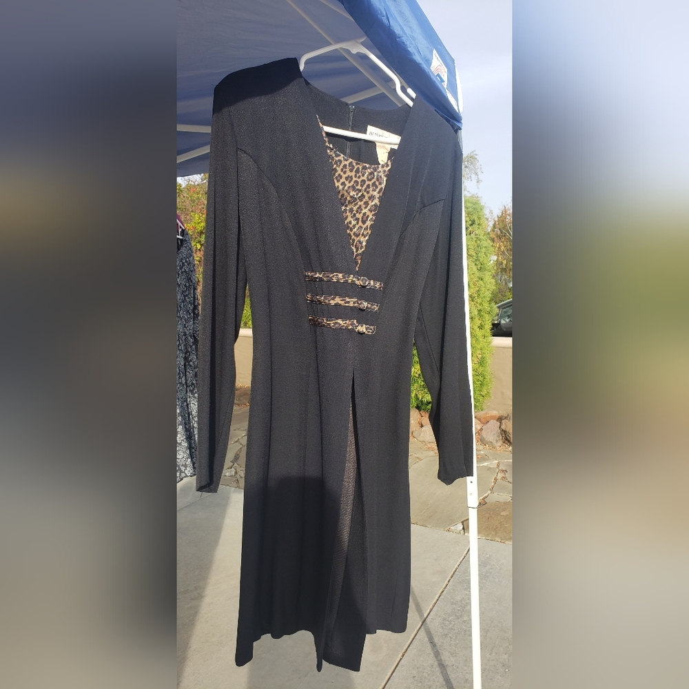 Black/Animal Print Dress